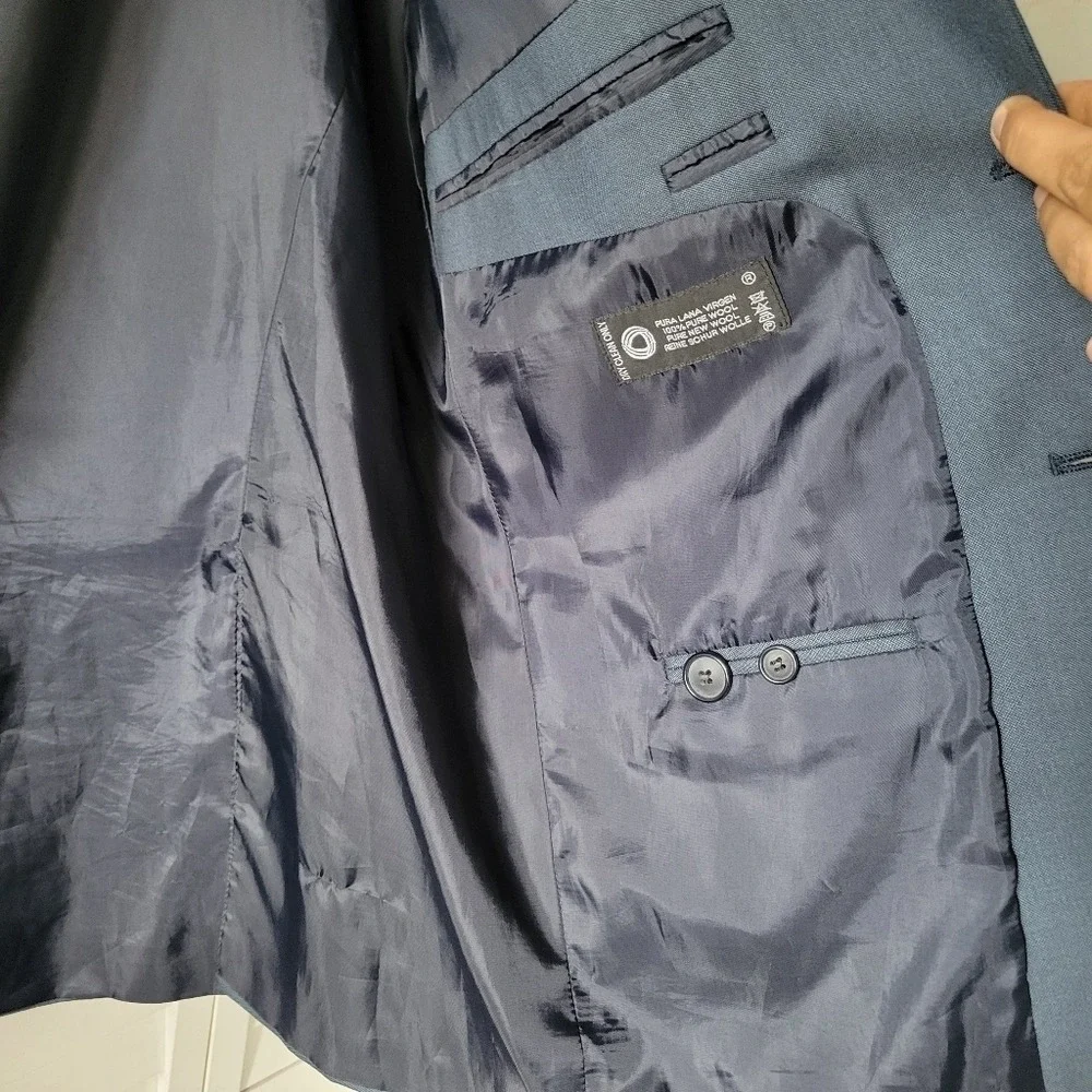 Charcoal Gray 100% Wool Sport Men's Blazer Jacket Size‎ 42R Classic Business